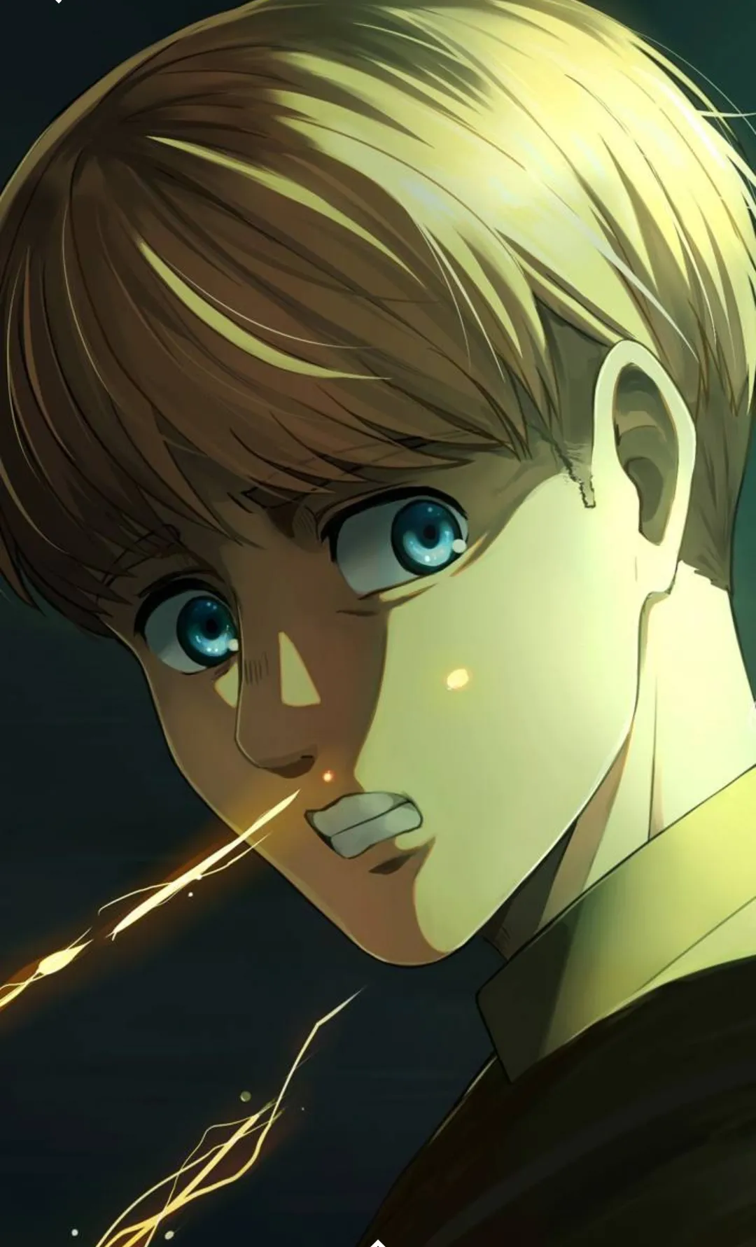 Armin about to transform into collosal titan