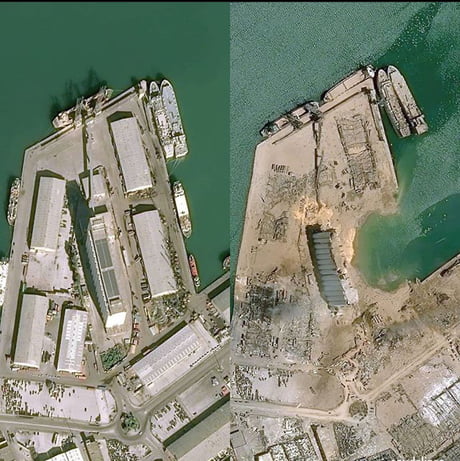 Beirut port after the explosion