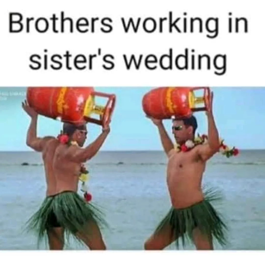 Brother in sister's wedding