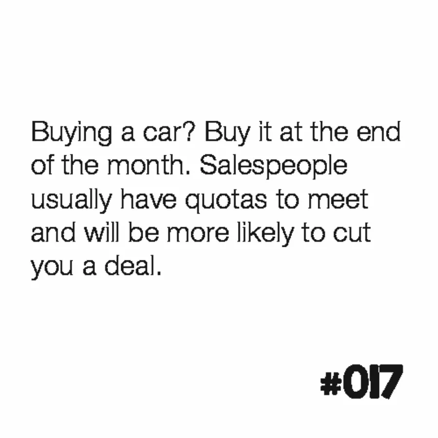 Car buying tip