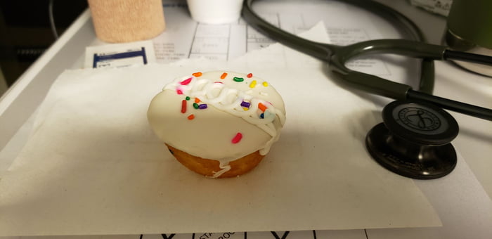 Celebrating birthday during night shift, 3rd week away from family on a COVID assignment. Thanks for keeping me company 9GAG