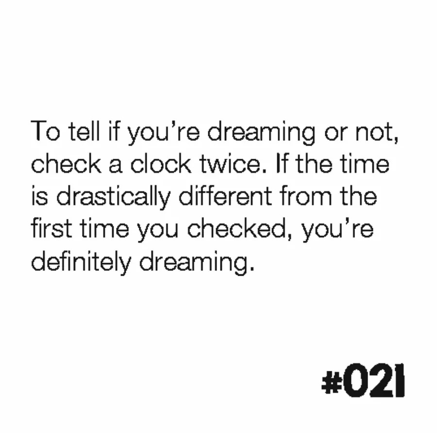 Check if your dreaming
