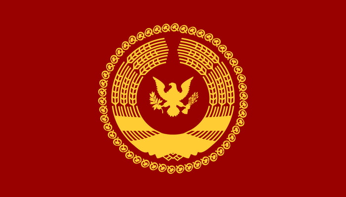 Communist flag of the USA
