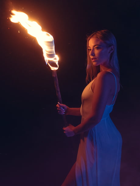 Did a shoot last night of a friend and fire!