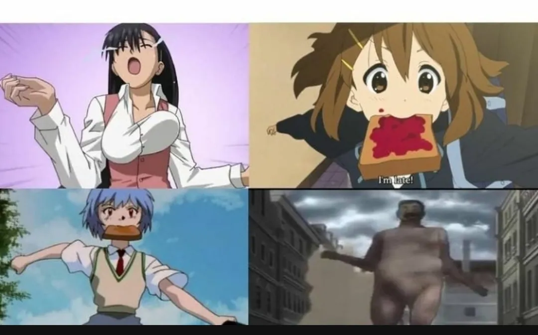 Girls doin the anime run are so cute