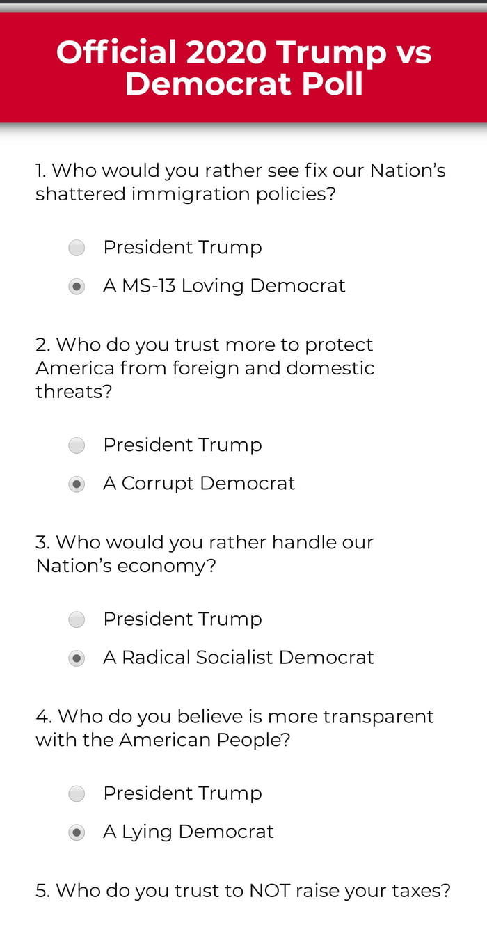 Having a biased poll on your own website