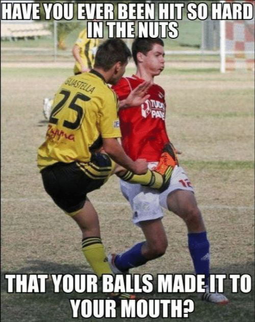 Hitting the wrong ball is not how you play football.