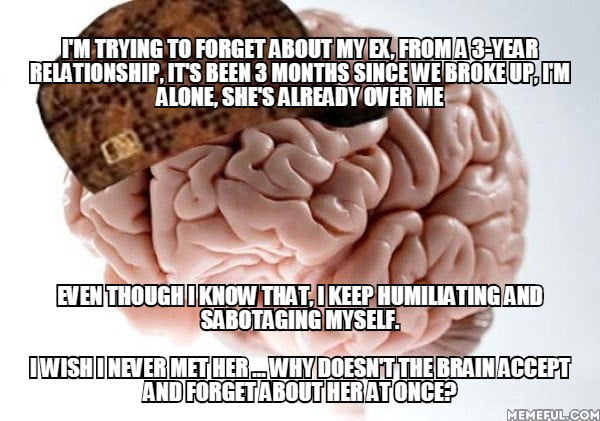 I just want to forget and move on ..