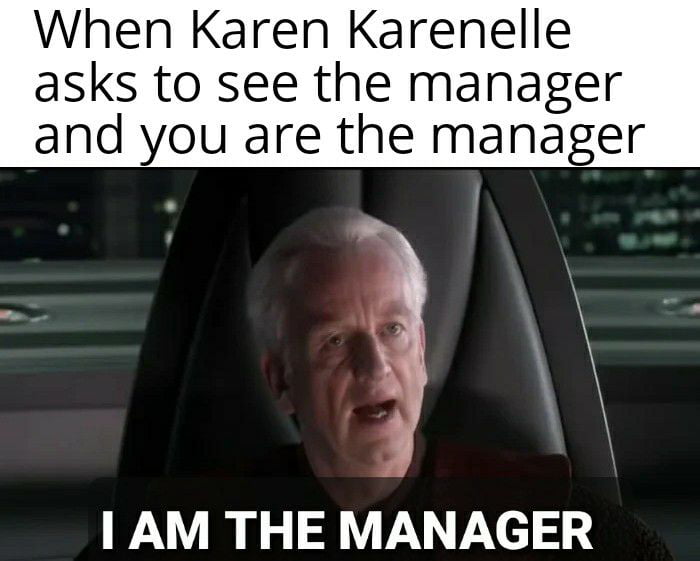 I said it in a calm voice and she accepted her fate. One of those days with small victories.