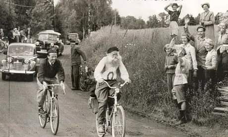 In 1951, a 66 year old man wasn&rsquo;t allowed to enter a 1800km (1118 miles) long bicykle race due to being to old. He showed up anyways and won the race by biking for days without sleep. He got the nickname &rdquo;Grandpa Steel&rdquo;.