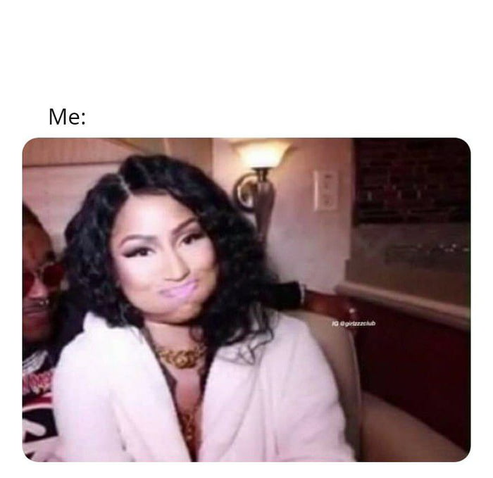 Laughing Nicky Minaj template Use to laugh at things you're going to hell for *flies away*