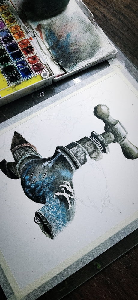 Learned painting from youtube! I mostly paint pictures i find on 9gag :)