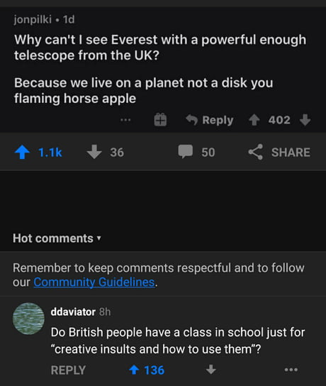 Masters degree on creative insults