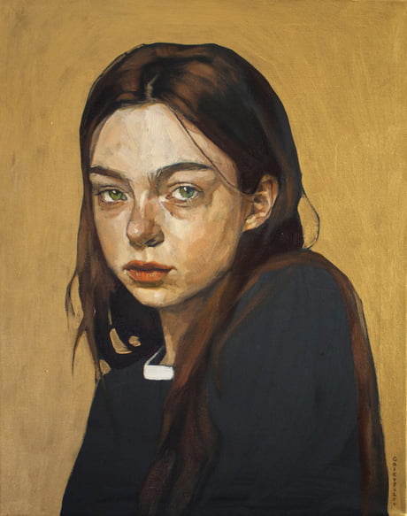 My new painting "Golden portrait"