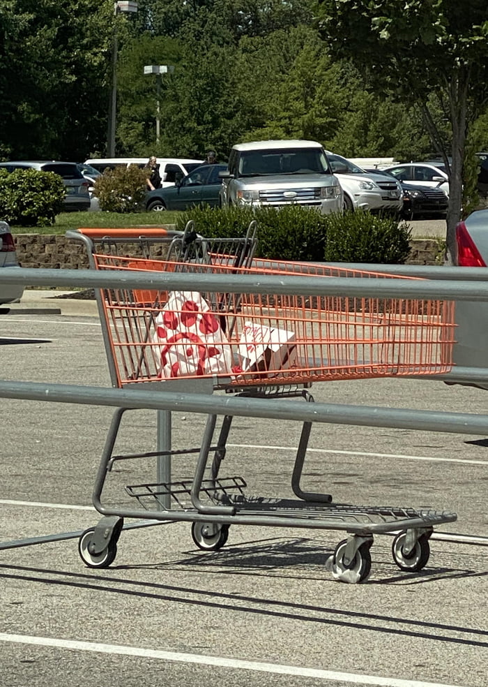 People who leave their trash in the carts.