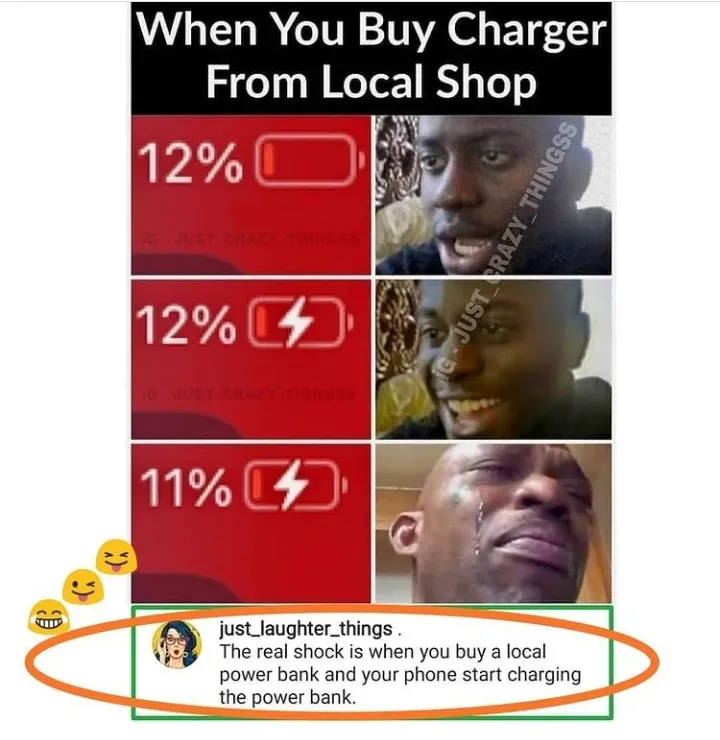 Power bank was start charging