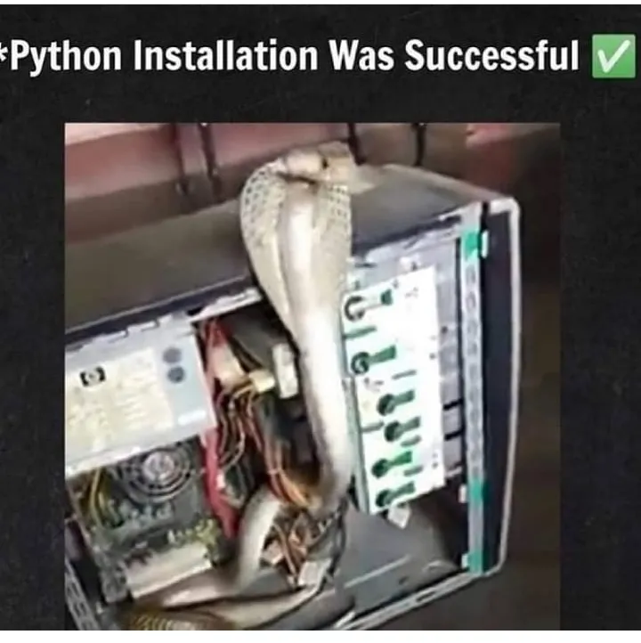 Python was instold🤣