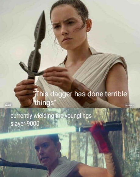 "The power of my father flows trough this lightsaber"