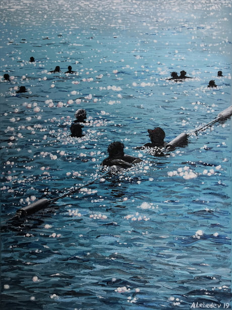 "Vacation". Me, oil on canvas, 12x16 in. 2019