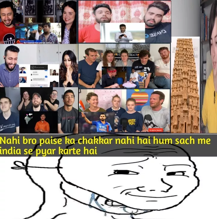 Reaction channels of YouTube