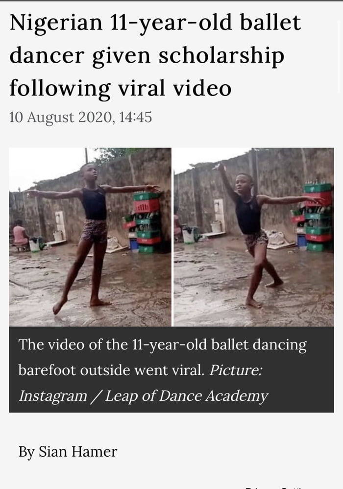 Remember this guy? He has now been given a scholarship at a dance school in New York!