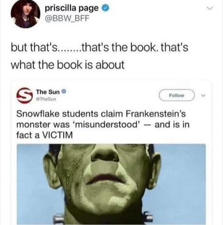 Sounds like snowflake students actually read the book