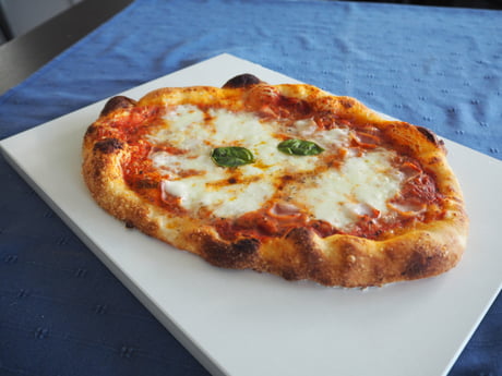 Stepped up my pizza game. Bought a stone, used 00 flour, etc. Went great!