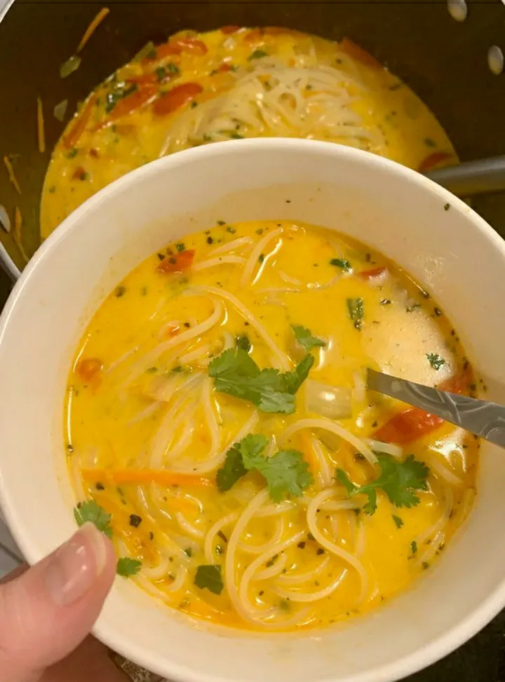 Thai red curry noodle soup