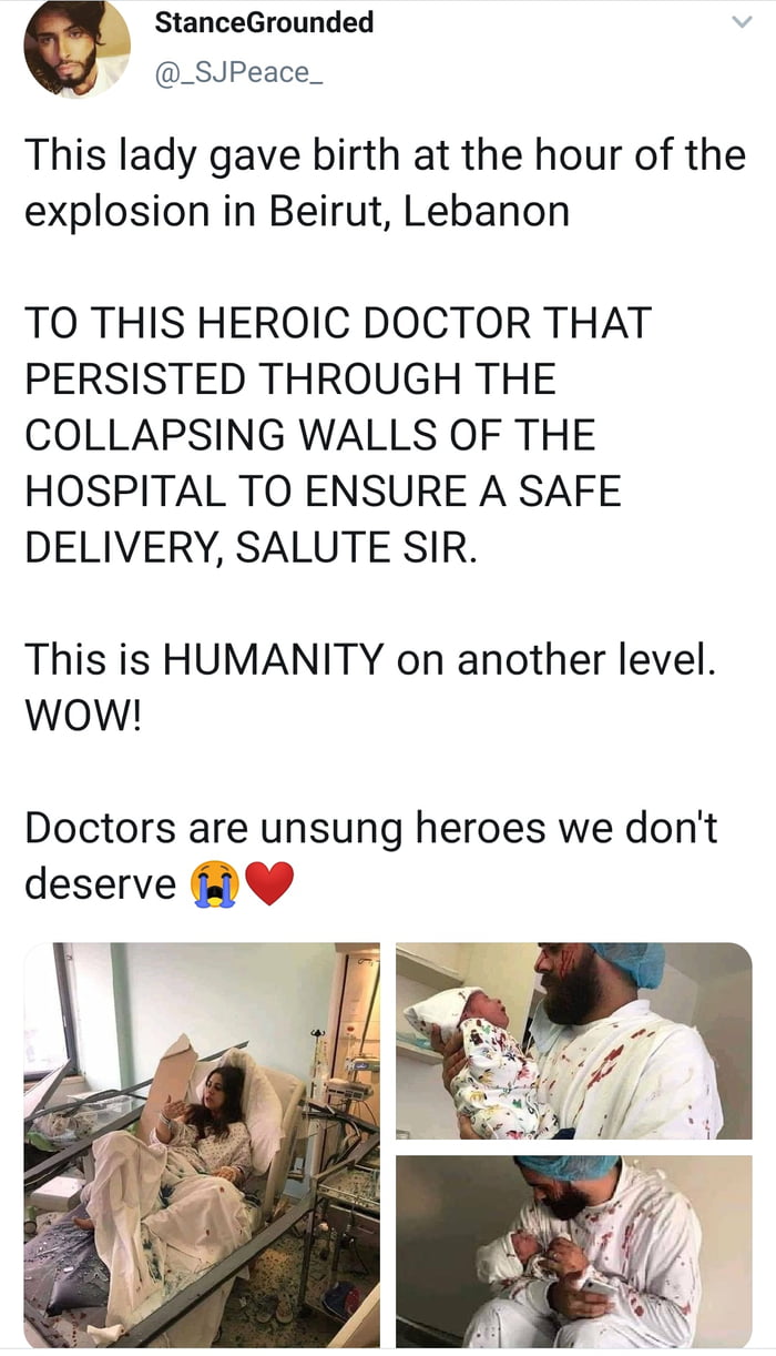 These amazing people. Salute to the doctor as well as the mum.
