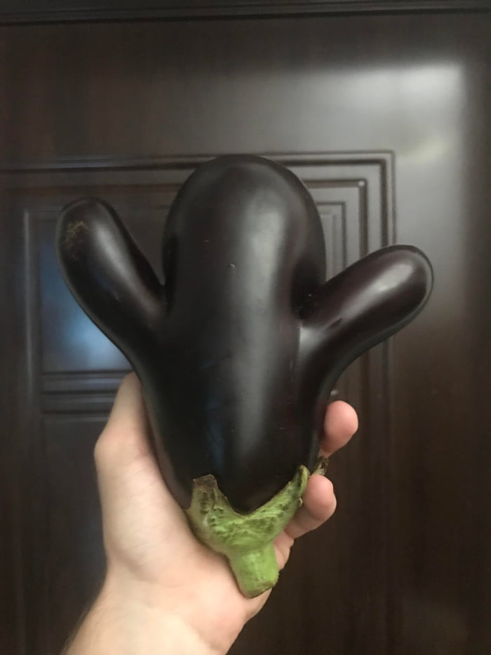 This ghost emoji shaped egg plant
