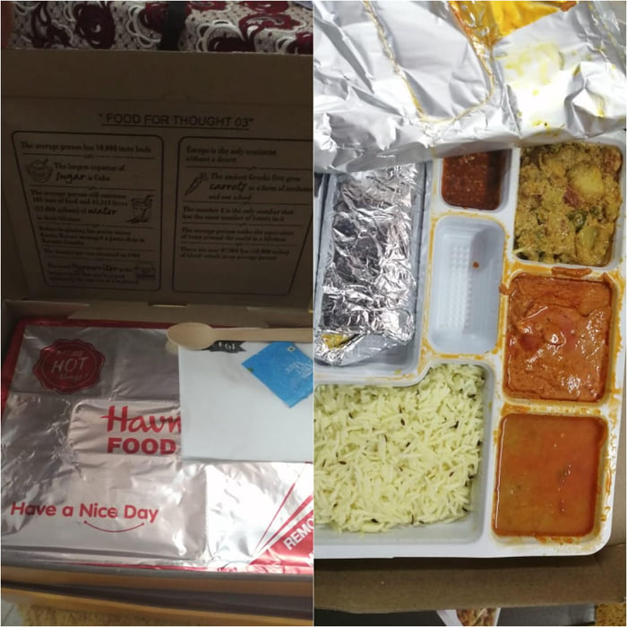 This is the food provided by the Indian government to everyone who is home quarantined by the Indian government for some reason.It is provided free of charge.I think we all can take a moment and appreciate this.