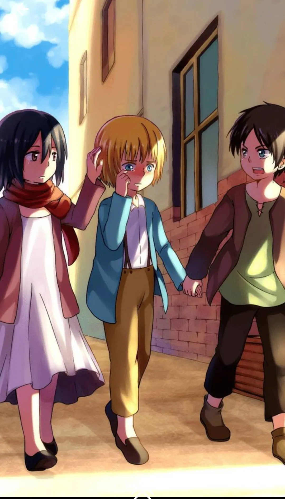 Trio before the wall maria fall