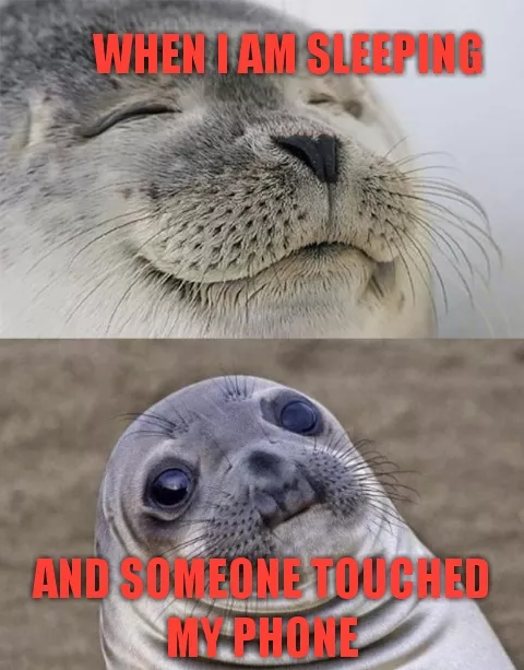 When someone touch my phone while i am sleeping