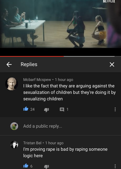 When they keep throwing the argument &ldquo;Cuties is actually trying to raise awareness against sexualisation of kids&rdquo;