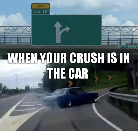 When you give your crush a ride