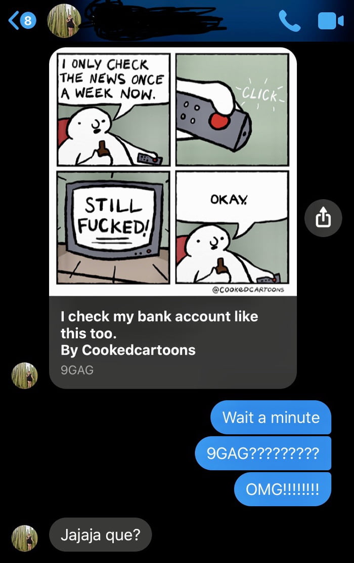 When you realize that your crush is also a 9GAGer.