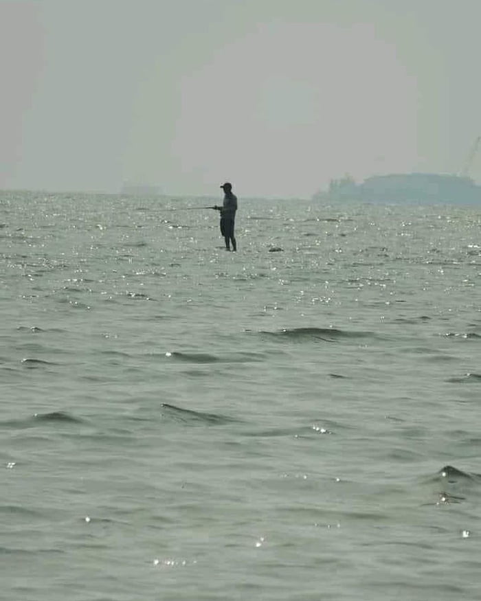 When your fishing line not long enough and can't back home empty handed