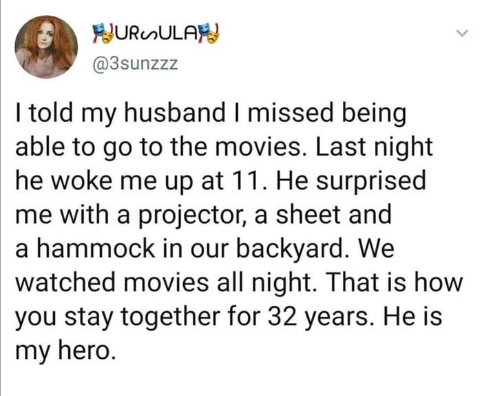 Wholesome husband.