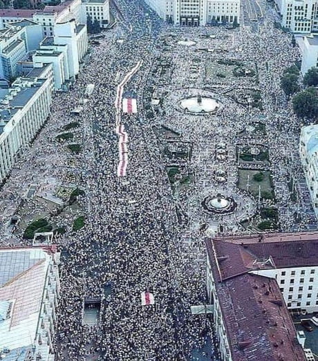 Yesterday's protest in Minsk, Belarus